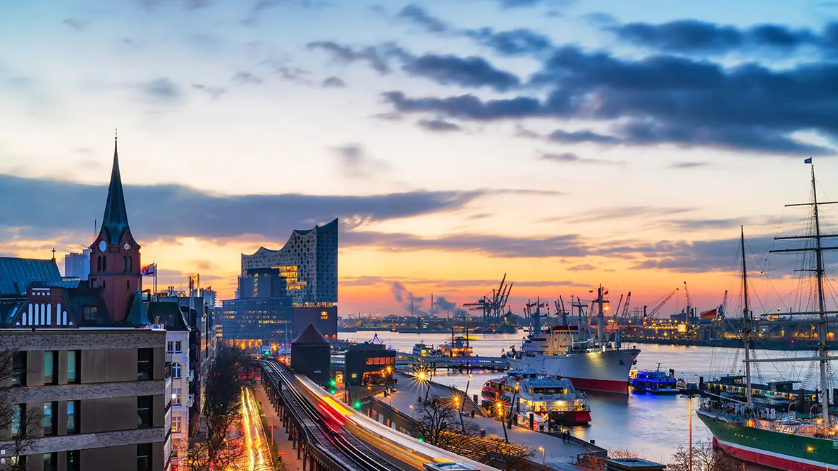 Blick auf Hamburg